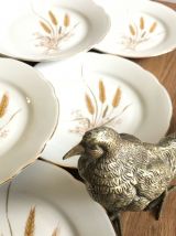 Lot de 8  belles assiettes à dessert en porcelaine Vintage