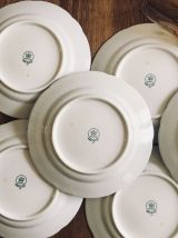 Lot de 8  belles assiettes à dessert en porcelaine Vintage