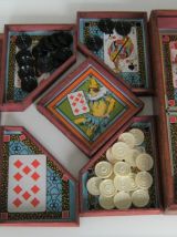 Jeux nain jaune bois vintage Wery notice sans carte pions