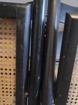 chaises pliantes bois noir et assise en cannage