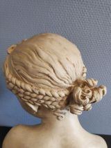 buste "la rieuse" d'après Jean-Baptiste Pigalle en plâtre