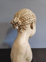 buste "la rieuse" d'après Jean-Baptiste Pigalle en plâtre