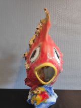 lampe poisson en céramique Vallauris