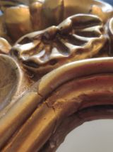miroir baroque en stuc doré