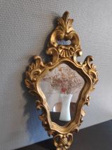miroir baroque en stuc doré