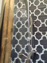 desserte bar 2 plateaux verre et structure en laiton