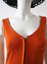 Combinaison pantalon pattes d'éléphant orange funky 70's