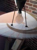 Suspension  palette plafonnier rose et noir design 1950 a 70