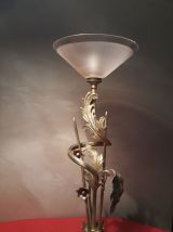 lampe bronze laiton motif