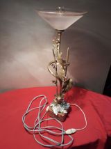 lampe bronze laiton motif