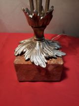 lampe bronze laiton motif