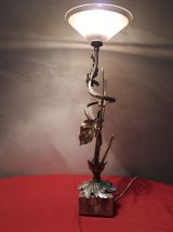 lampe bronze laiton motif