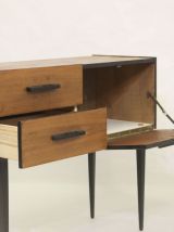 Enfilade années 60 avec une porte et ses deux tiroirs