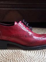 Chaussures Richelieu en cuir rouge - Elisabeth Stuart (36)