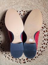 Chaussures Richelieu en cuir rouge - Elisabeth Stuart (36)