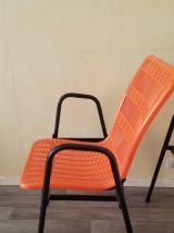 LOT DE 4 MAGNIFIQUES CHAISES DE BISTROT HYPER VINTAGE