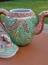 Théière &amp; sucrier porcelaine japonaise  forme dragon, Kutomi