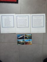 Lot 8 menus paquebot France 
