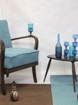 Fauteuil Art Déco bois courbé, 1950 conçu dans le style de J