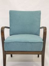 Fauteuil Art Déco bois courbé, 1950 conçu dans le style de J