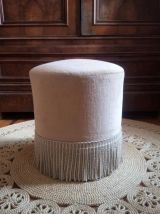 Pouf en velours à franges (Années 60)