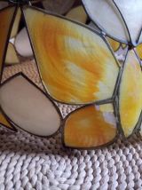 Suspension/lustre en nacre et en laiton 