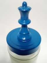 Bocaux pions d'échecs, bocaux de rangement, bleu