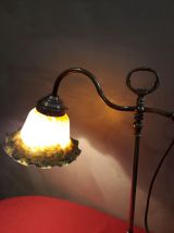 lampe de bureau articulé 1900 a 30  laiton 54x33     et tuli