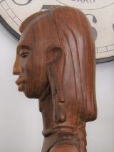 Statue buste femme art Africain ethnique masaï ? Peuls ? 