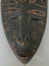Statue masque mural bois semainier? Baoulé? Art africain 