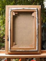 Peinture originale, pièce unique femme voilée et chat.