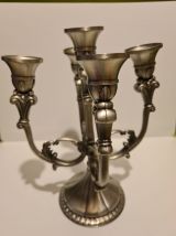 Bougeoir étain mat 97% Zinn 5 branches