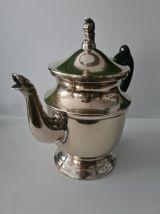 Théière étain et manche noir bakélite