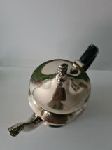 Théière étain et manche noir bakélite