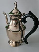 Cafetière étain et manche noir bakélite