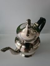 Cafetière étain et manche noir bakélite