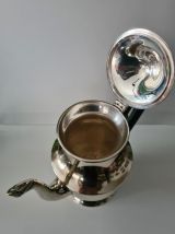 Cafetière étain et manche noir bakélite