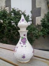 Joli flacon en porcelaine émaillée (Limoges)