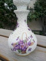 Joli flacon en porcelaine émaillée (Limoges)