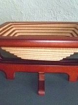 corbeille pliable en  bois