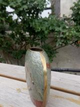 Petit vase en laiton cloisonné (décor canards)
