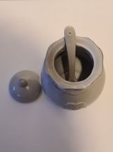 Amadeus Sucrier décor cœur gris