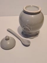 Amadeus Sucrier décor cœur gris