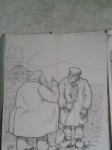 25 dessins originaux  à l’encre de Emile Deshays 