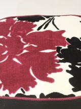 Tabouret en hêtre années 50 gansé magnifique tissu sur l’ass