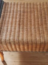 fauteuil, repose pieds  table basse osier marque GRANGE