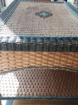 fauteuil, repose pieds  table basse osier marque GRANGE