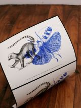 Gravure poisson insectes vintage