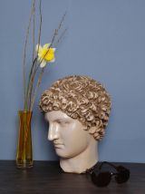 Tête grecque en plâtre grandeur nature