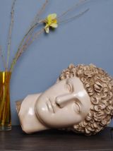 Tête grecque en plâtre grandeur nature